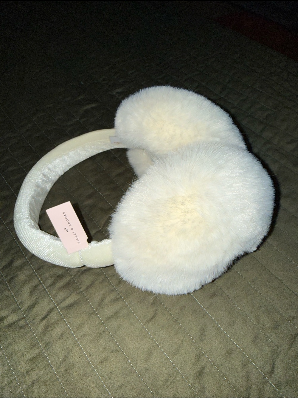 One size Cream Faux Fur Earmuff